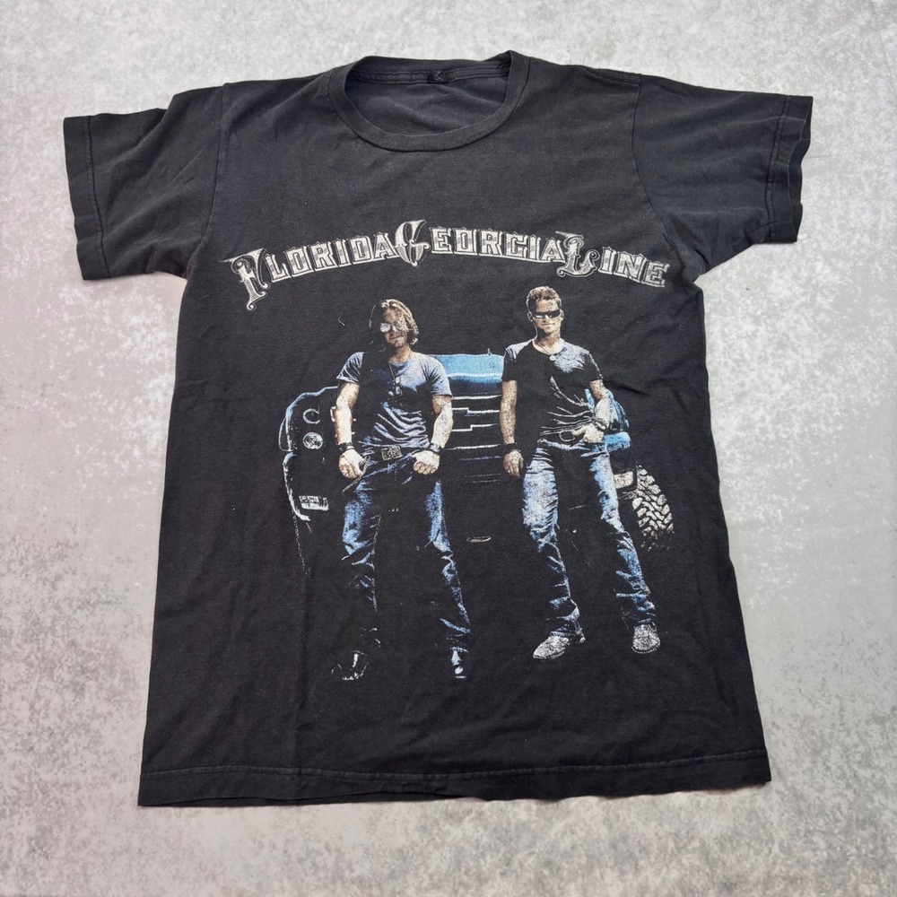 Florida Georgia Line 2013 Tour T-Shirt Small Black Double Sided Country Music